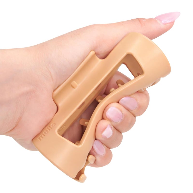 Mello The Original Hair Claw Clip Squishy Claw Clip Made in Korea Patent Pending 30021976 (Brown, Medium) - Image 1